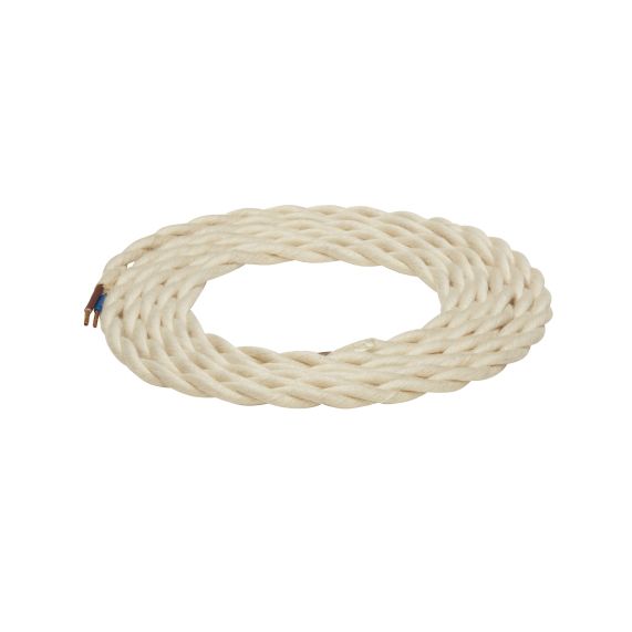 Girard Sudron Cable Torsade Blanc Casse 2x0 75mm² Double Iso 2m
