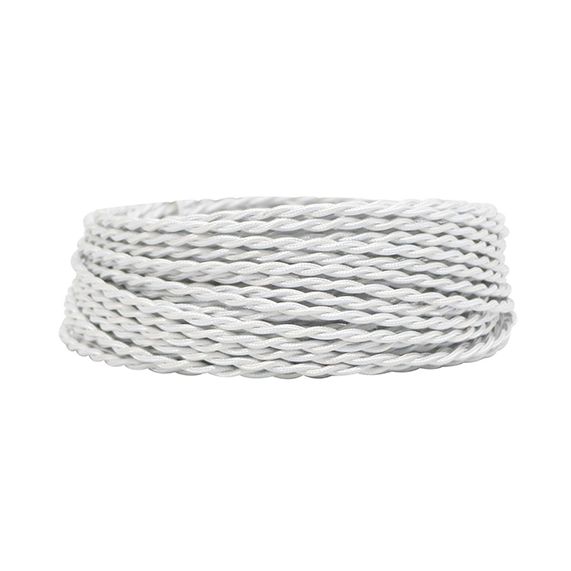 girard sudron Cable torsade blanc textile SVT equipe int 2x0 75mm² simple iso bobine 25m