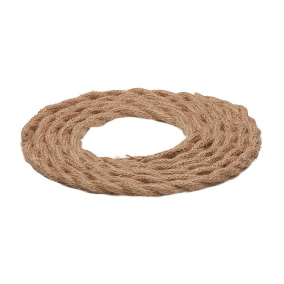 girard sudron Cable torsade chanvre naturel 2x0 75mm² 2m