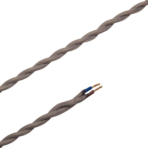Girard Sudron CABLE TORSADÉ GRIS 2 MÈTRES 2 X 0 75MM2