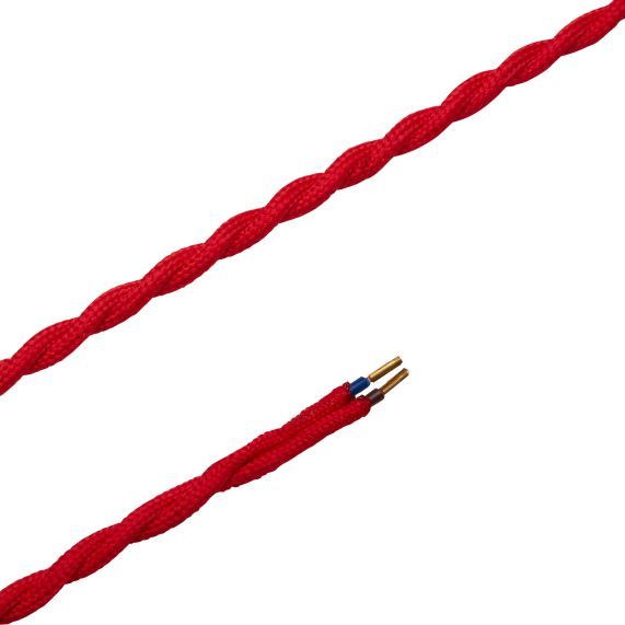 Girard Sudron Cable Torsade Rose Fonce 2x0 75mm² 2m