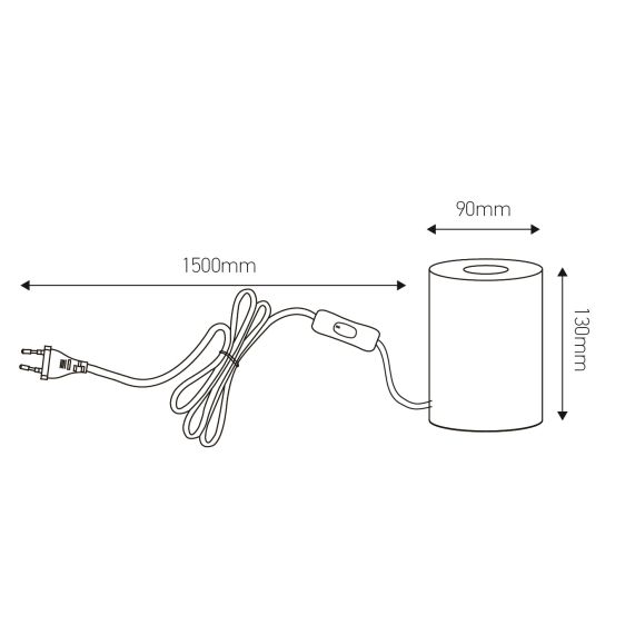 Girard Sudron CONCRETE - Lampe à Poser En Béton Cylindrique Douille E27
