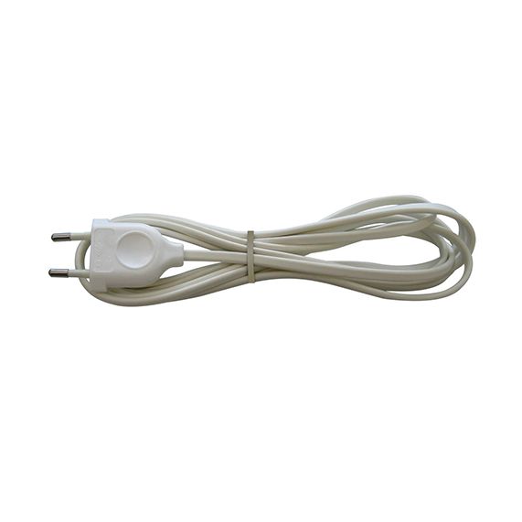 girard sudron Cordon plastique blanc av fiche sans inter 2x0 75mm² 2m