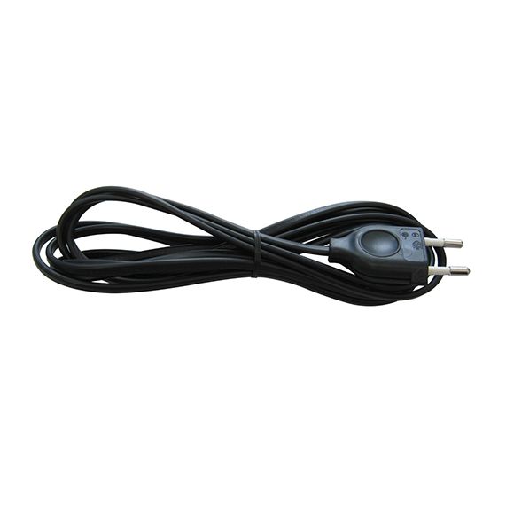 girard sudron Cordon plastique noir av fiche sans inter 2x0 75mm² 1 50m