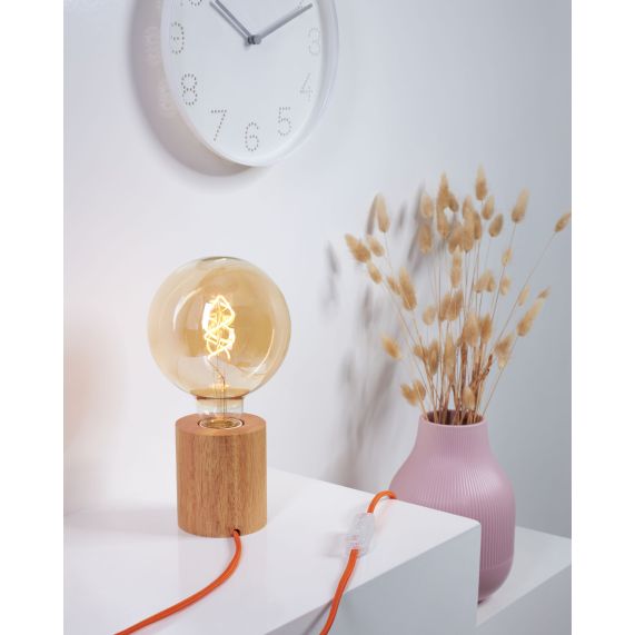 Girard Sudron Cordon Textile Orange Av Fiche Et Inter Transparent 2x0 75mm² 2m