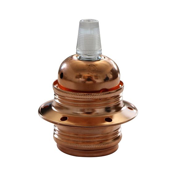 girard sudron DOUIL.E27 FILETÉE ACIER CUIVRÉ AVEC TERRE ARRÊT CÂBLE 2 BAGUES