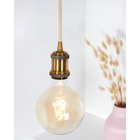 Girard Sudron Douille Aluminium E27 Dore Av Bague De Serrage Retro