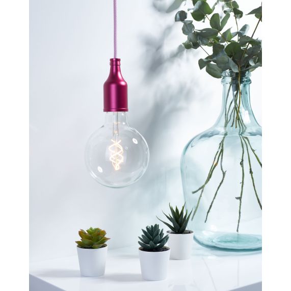 Girard Sudron Douille Aluminium E27 Fushia Bouteille