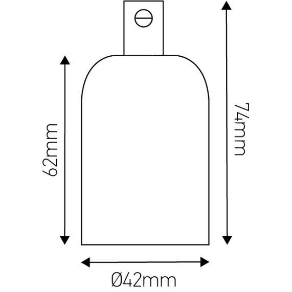 Girard Sudron Douille Aluminium E27 Gris Clair Aluminia