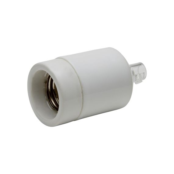 Girard Sudron Douille Ceramique E27 Blanc Antique Porcelaine H83mm