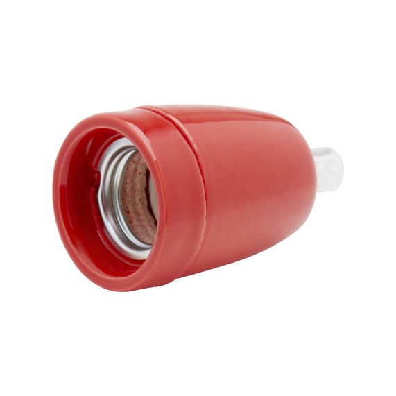 Girard Sudron Douille Ceramique E27 Rouge Porcelaine H79mm