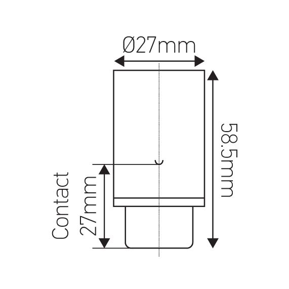 Girard Sudron DOUILLE E14 LISSE NOIRE CULOT H21 MONTÉE