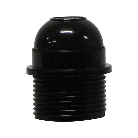 girard sudron DOUILLE E27 FILETÉE AVEC PORTÉE NOIRE CULOT TERRE MONTÉE