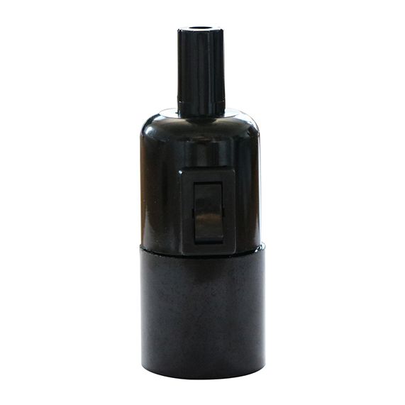 girard sudron Douille montee thermoplastique E27 noir lisse av interrupteur