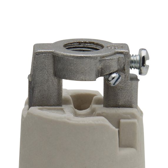 Girard Sudron Douille Porcelaine E14 Av Etrier 10x1 Borne De Terre 2A 250V