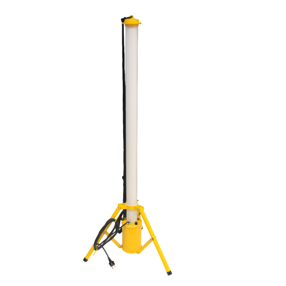 girard sudron Eclairage chantier led jaune batterie ou secteur Lassen 55W IP65 6100lm 6000K