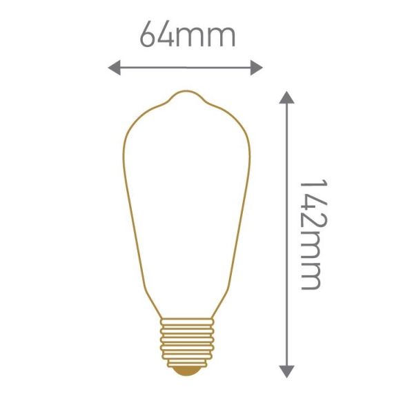 Girard Sudron Edison B22 Ambrée Filament Torsade 4W 270lm 2000K Dim