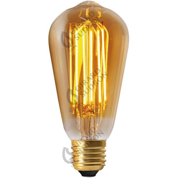Girard Sudron Edison E27 Ambre Filament Droit 6W 480lm 2100K