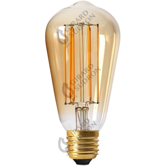 girard sudron Edison E27 Ambre Filament droit 6W 480lm 2100K
