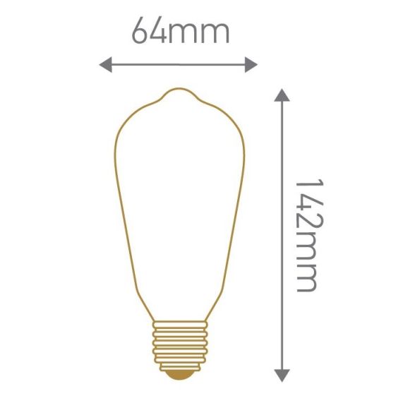 Girard Sudron Edison E27 Claire Filament Torsade 4W 300lm 2200K Dim