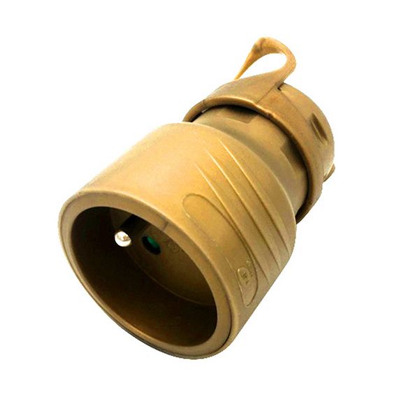 girard sudron Fiche femelle or bipolaire avec terre 16A av anneau IP20