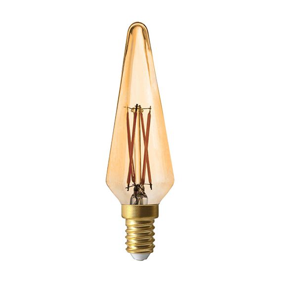 girard sudron Flamme BOHEME E12 Ambre Filament droit 4W 280lm 2500K dim