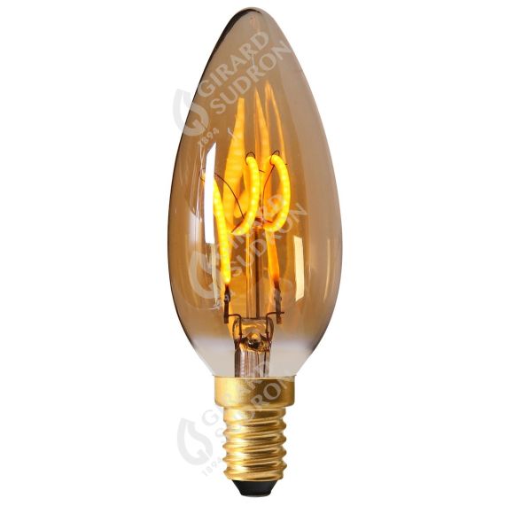 Girard Sudron Flamme C35 E14 Ambre Filament Loops 4W 250lm 2000K Blister