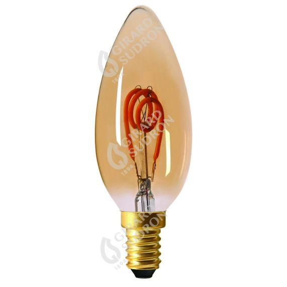 girard sudron Flamme C35 E14 Ambre Filament loops 4W 250lm 2000K Blister