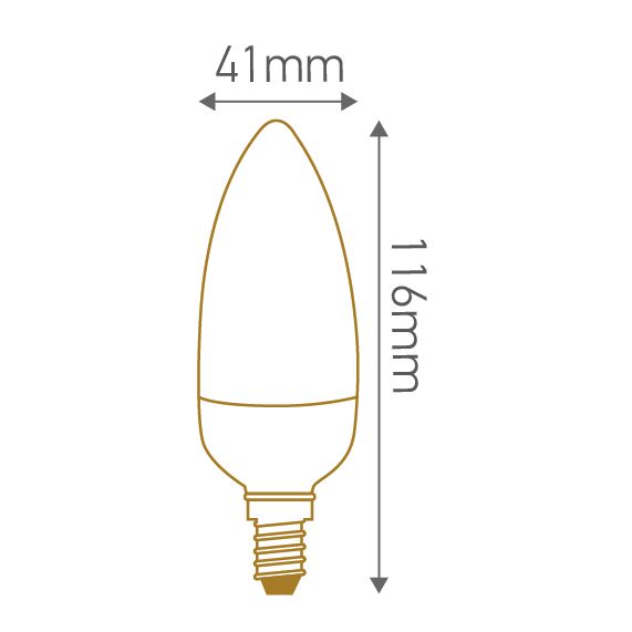 Girard Sudron Flamme C37 E14 Depoli Effet Flamme 3W 60lm 1300K