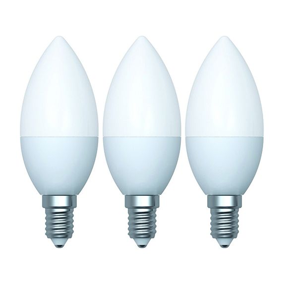 girard sudron Flamme C37 E14 Milky Ecowatts 5W 400lm 2700K Blister de 3 ampoules