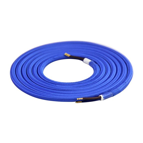 girard sudron FS CÂBLE TEXTILE ROND 2X0 75MM2 DOUBLE ISOLATION BLEU AZUR 2 MÈTRES