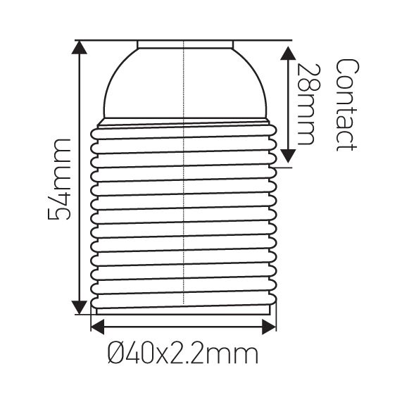 Girard Sudron DOUILLE E27 FILETEE MONTEE NOIRE