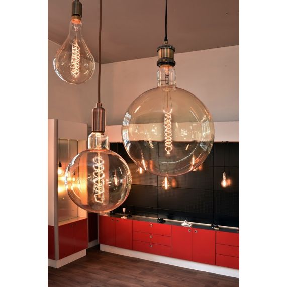 Girard Sudron Globe E27 Ambrée Filament Metallique 24W 80lm 2000K Dim