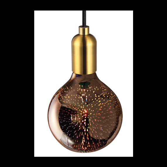 Girard Sudron Globe G125 E27 Argent Explosion Matiere Cosmos 4W 20lm 1600K