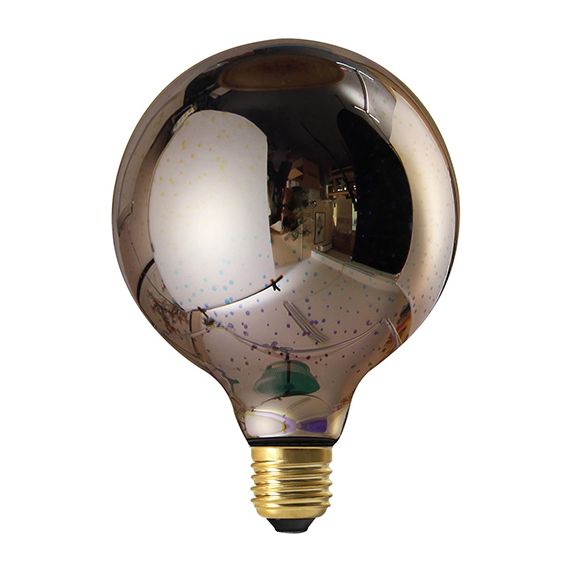 Girard Sudron Globe G125 E27 Argent Explosion Matiere Cosmos 4W 20lm 1600K