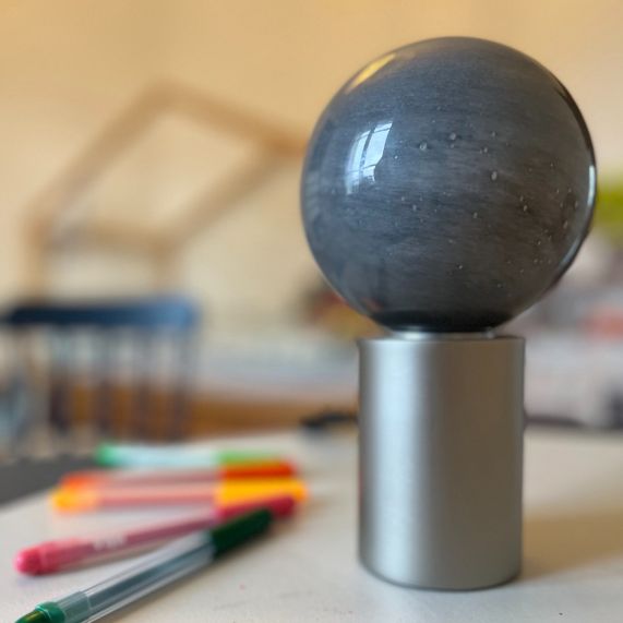 Girard Sudron Globe G125 E27 Gris Lune Planete 3W 300lm 2700K