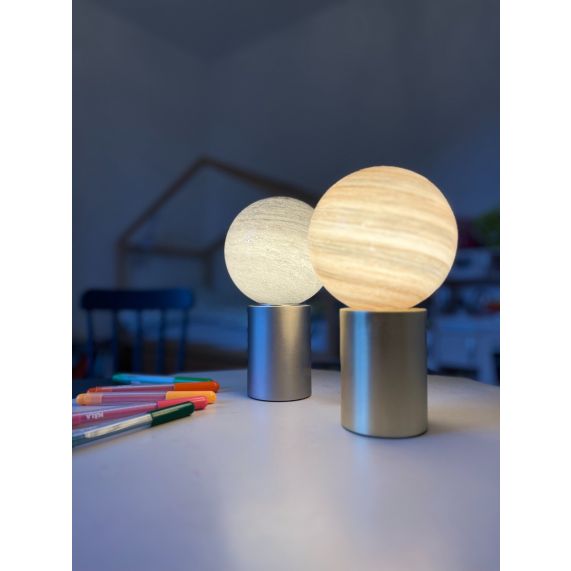 Girard Sudron Globe G125 E27 Gris Lune Planete 3W 300lm 2700K
