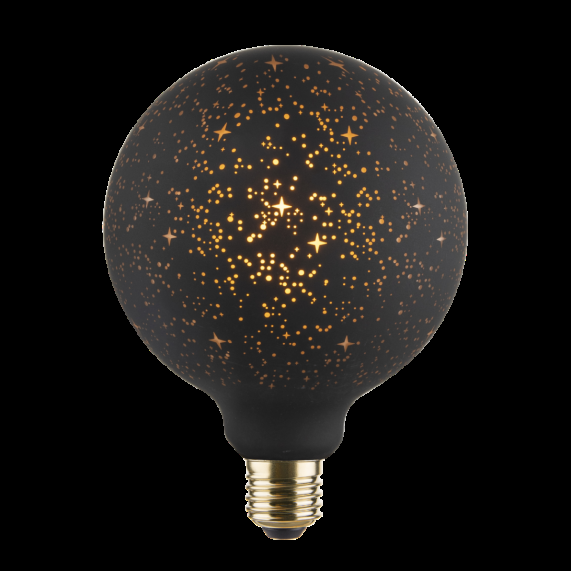 Girard Sudron Globe G125 E27 Noire Constellation Graphique 6W 50lm 1800K Dim