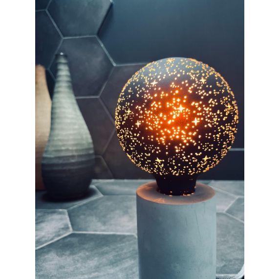 Girard Sudron Globe G125 E27 Noire Constellation Graphique 6W 50lm 1800K Dim