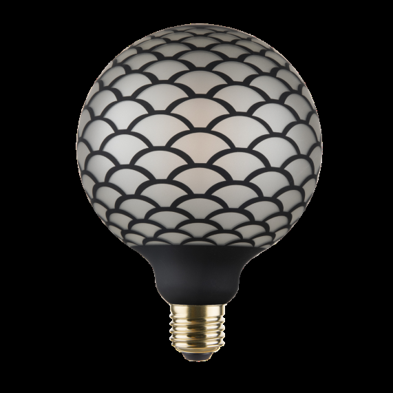 girard sudron Globe G125 E27 Noire Ecaille Graphique 6W 280lm 1800K dim