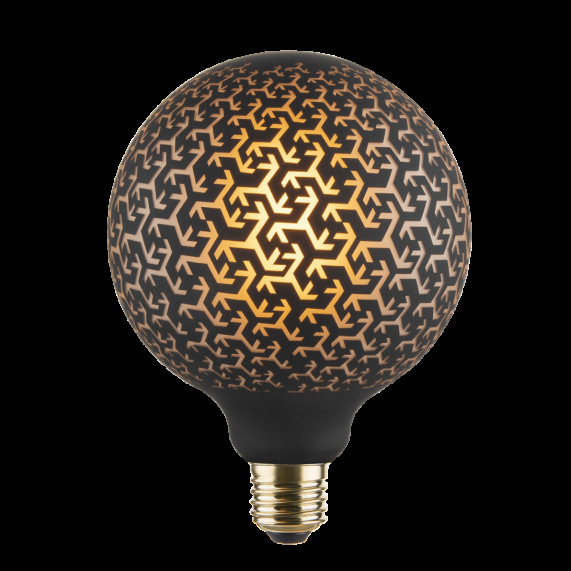 Girard Sudron Globe G125 E27 Noire Grecque Graphique 6W 120lm 1800K Dim