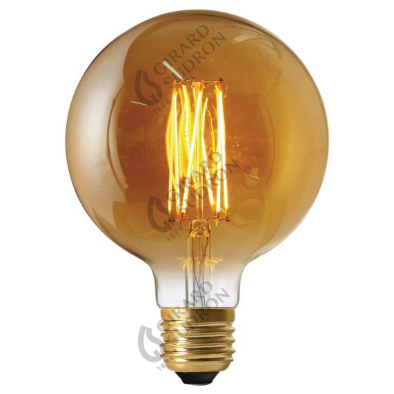 Girard Sudron Globe G95 E27 Ambre Filament Droit 10W 840lm 2100K Dim