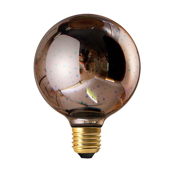 Girard Sudron Globe G95 E27 Argent Explosion Matiere Cosmos 4W 20lm 1600K
