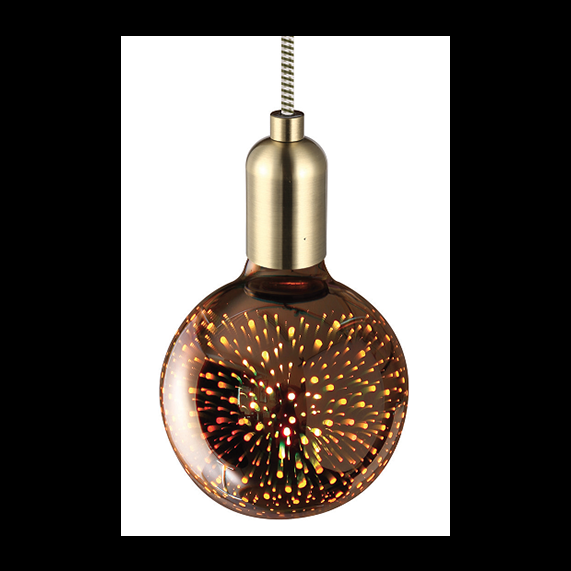 Girard Sudron Globe G95 E27 Argent Explosion Matiere Cosmos 4W 20lm 1600K