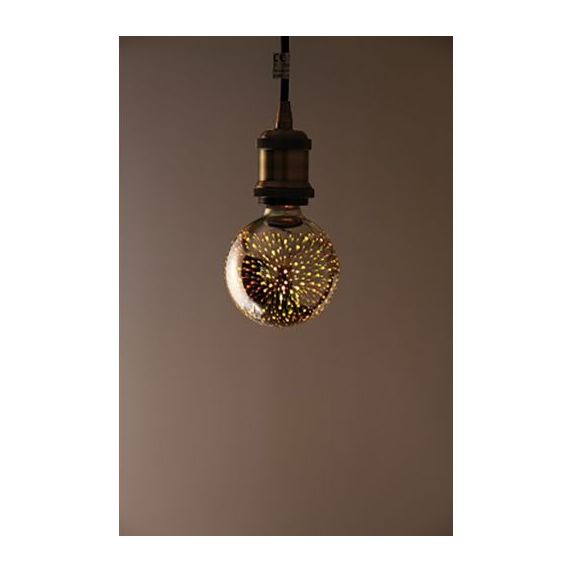 Girard Sudron Globe G95 E27 Argent Explosion Matiere Cosmos 4W 20lm 1600K