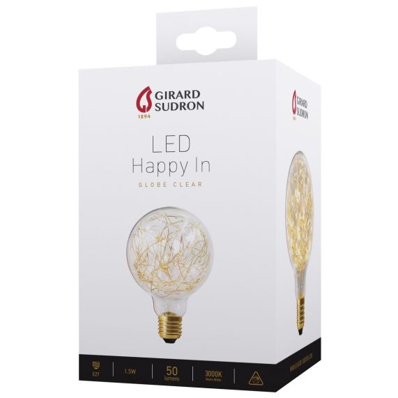 Girard Sudron Globe G95 E27 Claire Happy In 1 5W 30lm 3000K