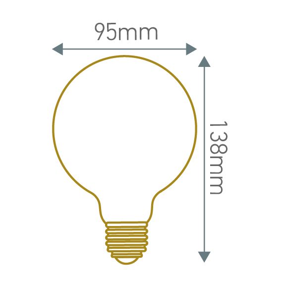 Girard Sudron Globe G95 E27 Depoli 270° 10W 1050lm 2700K
