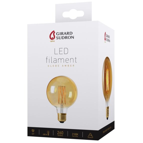 Girard Sudron GLOBE G95 FILAMENT LED 4W E27 2100K 260LM DIM. AMB. 3125467166001