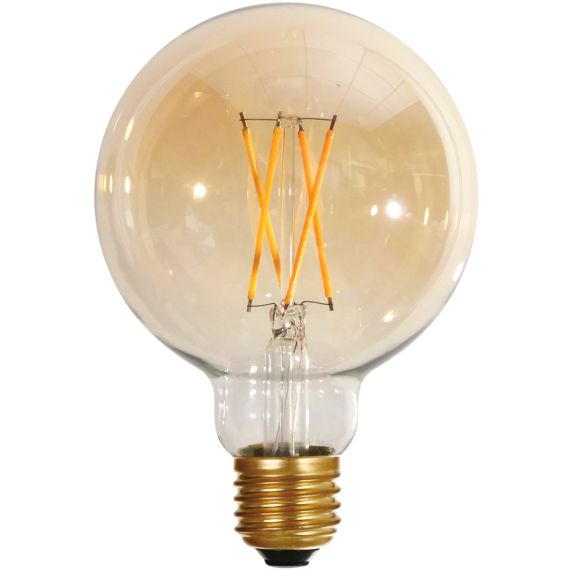 Girard Sudron Globe G95 LED Filament Bulbs 6W E27 2500k 600lm Dimmable Ambré