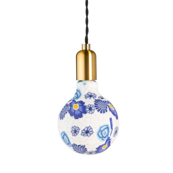 girard sudron GLOBE IMPRIMÉ BLEU G125 FILAMENT LED 4W E27 6500K DIM